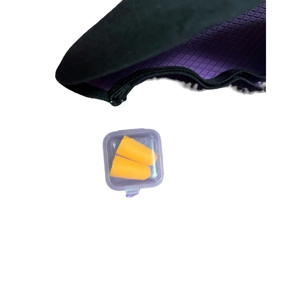 Black Sleep Eye Mask‎ & Foam Earplug Light Blocking Travel Naps Meditation
